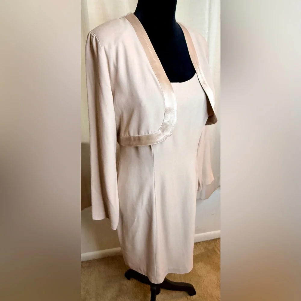 Vintage 90’s CDC Caren Desiree chic mini sleeveless dress cropped jacket 6 P